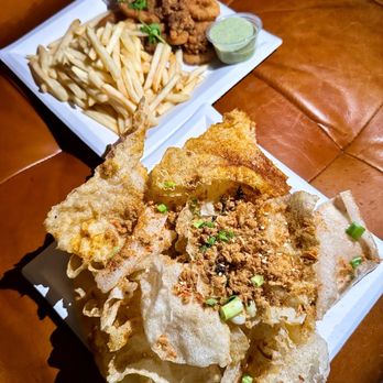 Mr. Mahjong's - Crispy Calamari w/ Fries & Rice Paper Nachos - Cocktail Bars Near Me - San Francisco, California Mr. Mahjong's - Crispy Calamari w/ Fries & Rice Paper Nachos - Cocktail Bars Near Me - San Francisco, California