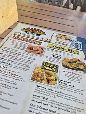 Menu photo 8 Crabby's Bar & Grill Clearwater Beach, FL