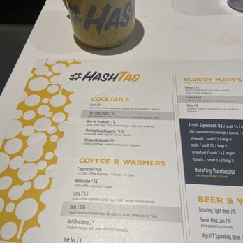 HashTAG - Central Park - Menu and latte - Breakfast & Brunch Near Me - Denver, Colorado