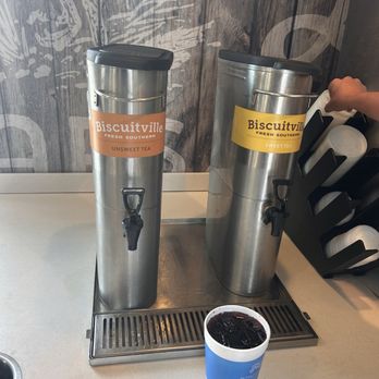 Biscuitville - Ice tea bar... I chose 3/4 unsweetened and 1/4 sweet tea mixture - Breakfast & Brunch Near Me - Graham, North Carolina Biscuitville - Ice tea bar... I chose 3/4 unsweetened and 1/4 sweet tea mixture - Breakfast & Brunch Near Me - Graham, North Carolina