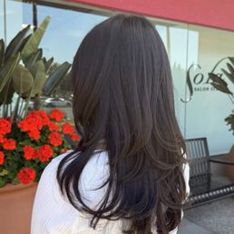 Exterior outside entrance of Hair Jin Studio - Layer with c curls - Irvine, California Exterior outside entrance of Hair Jin Studio - Layer with c curls - Irvine, California