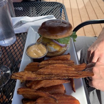 Denali Brewpub - The Aleutian - Cod Sandwich with sweet potato fries - New American Near Me - Talkeetna, Alaska Denali Brewpub - The Aleutian - Cod Sandwich with sweet potato fries - New American Near Me - Talkeetna, Alaska