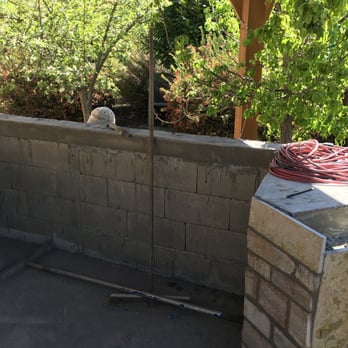 Nine Orange Landscaping - Back yard grill area construction in progress - Landscaping Near Me Nine Orange Landscaping - Back yard grill area construction in progress - Landscaping Near Me