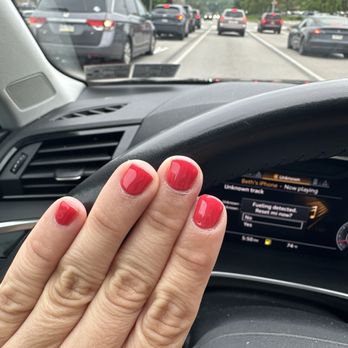 Envy Nail Spa - Not shaped right asked for round shaped and none of them are even cut right - Nail Salons Near Me - Pittsburgh, Pennsylvania