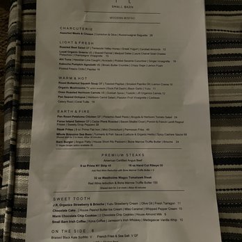 Small Barn - Dinner menu - New American Near Me - Temecula, California Small Barn - Dinner menu - New American Near Me - Temecula, California
