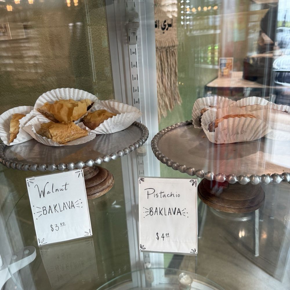 Two types of baklava. The pistachio is fantastic!!! Two types of baklava. The pistachio is fantastic!!!