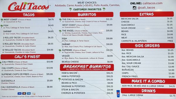 Menu photo 4 Cali Tacos Santa Ana, CA Menu photo 4 Cali Tacos Santa Ana, CA