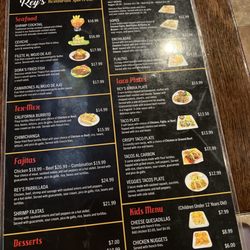 Rey's Restaurant Sports Bar - Menu