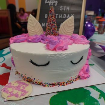 Baskin Robbins - a birthday cake with a unicorn face - Custom Cakes Near Me - Las Vegas, Nevada