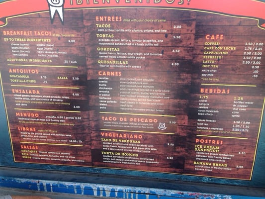Menu photo 6 El Tacorrido Austin, TX
