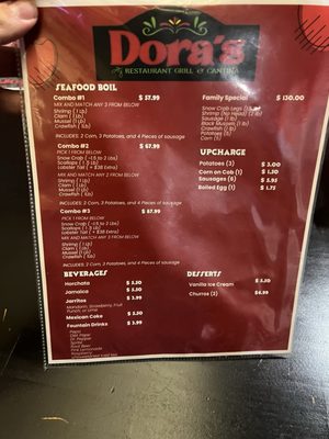 Menu photo 4 Dora’s Mexican Grill and Cantina Beaumont, CA
