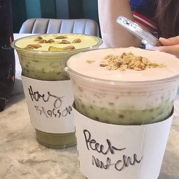 Chase Coffee Roasters - Honey blossom matcha, peach matcha - Coffee & Tea Near Me - Fullerton, California