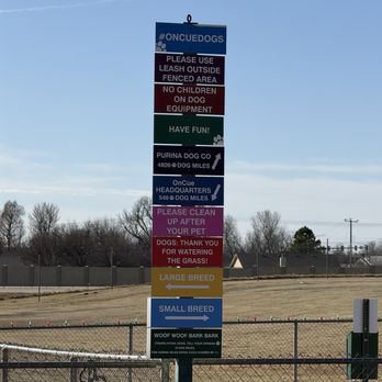 Oncue - Signs for dog park - Gas Stations Near Me - Yukon, Oklahoma