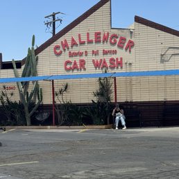 The front of the car wash building The front of the car wash building