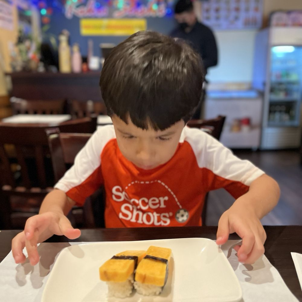 Kiku Sushi - Tamago sushi - his favorite! - Japanese Near Me - Monrovia, California