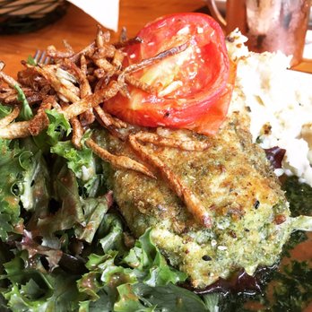 Glacier BrewHouse - Herb Crusted Alaskan Halibut* - American Near Me - Anchorage, Alaska