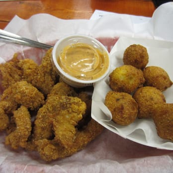 Crawfish Shack Seafood - Alligator tail and hush puppies. - Seafood Near Me - Atlanta, Georgia