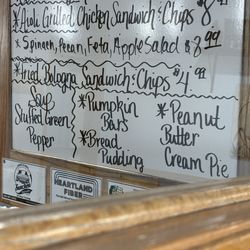 Cornerstone Family Restaurant - White board with daily featured specials