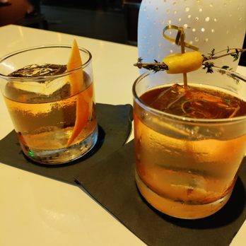 Stripsteak - Cheers to old fashioneds. The one on the right is smoked. - Steakhouses Near Me - Honolulu, Hawaii Stripsteak - Cheers to old fashioneds. The one on the right is smoked. - Steakhouses Near Me - Honolulu, Hawaii