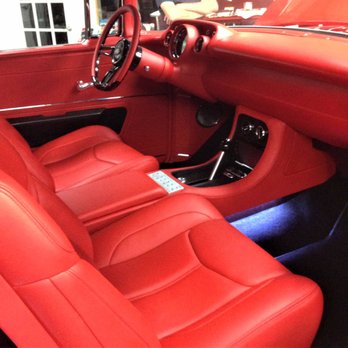 Classic Car Custom Interior In Red Leather Yelp