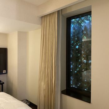 JW Marriott Houston Downtown - Actual room picture - window is blocked as it is looking out to mechanical units - Hotels Near Me - Houston, Texas JW Marriott Houston Downtown - Actual room picture - window is blocked as it is looking out to mechanical units - Hotels Near Me - Houston, Texas