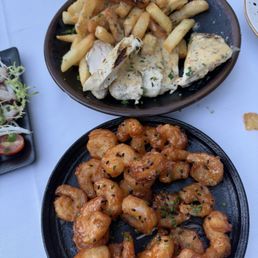 Popcorn Shrimp Tempura & Grilled Chicken Dijon