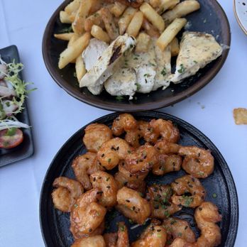 La Bohème - Popcorn Shrimp Tempura & Grilled Chicken Dijon - New American Near Me - West Hollywood, California