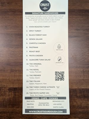 Menu photo 7 CRUST - Fresh Sourdough Deli Pleasanton, CA