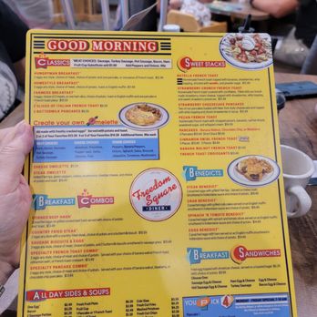 Freedom Square Diner - Menu August 2025 - Breakfast & Brunch Near Me - Verona, Pennsylvania