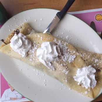 Cora's Breakfast & Lunch - Strawberry Satisfaction crepe with chocolate hazelnut sauce! More of a dessert than breakfast - but delicious! - Breakfast & Brunch Near Me - Saint John, New Brunswick