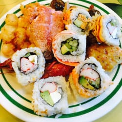 Asian Gourmet - Buffet plate...salmon, shrimp, crawfish, sushi, etc....