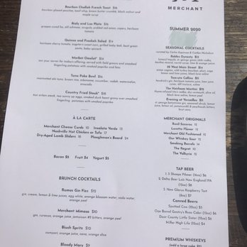 Merchant - Menu - Cocktail Bars Near Me - Madison, Wisconsin