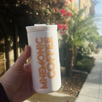 Mnemonic Coffee - My new Mnemonic tumbler; $35 and the first drink fill is included in the price at purchase - Coffee & Tea Near Me - San Diego, California Mnemonic Coffee - My new Mnemonic tumbler; $35 and the first drink fill is included in the price at purchase - Coffee & Tea Near Me - San Diego, California