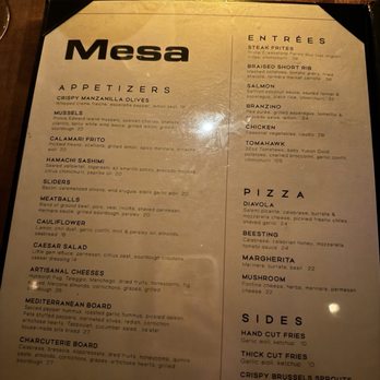 Mesa - Menu - Lounges Near Me - Costa Mesa, California Mesa - Menu - Lounges Near Me - Costa Mesa, California