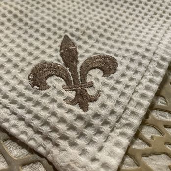 La Crepe Bistro - The napkins embroidered with fleur-de-lis. And many of the small plates were French or Paris themed. - French Near Me - Homer Glen, Illinois