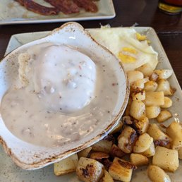 Biscuits & Turkey Sausage Gravy With Eggs