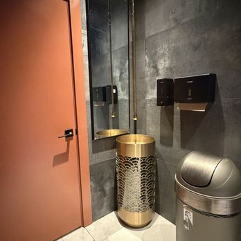 Desi Indian Lounge - Fantastic drum sink with ceiling-mounted pendulum faucet. - Indian Near Me - Vancouver, British Columbia