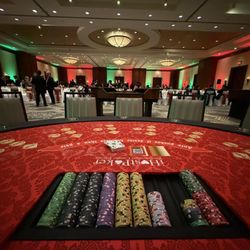 iHostPoker Casino Parties - Blackjack Table and Uplighting