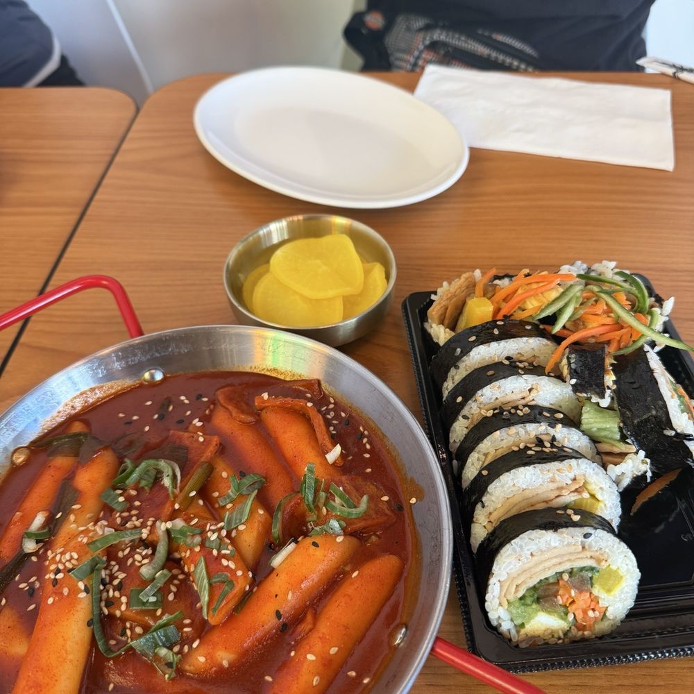 M Spoon - tteokbokki and fish cake kimbap - Korean Near Me - Los Angeles, California