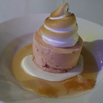 Pins on Lurline - Bombe alaska. Orange caramel sauce, macaroon slice, nougat ice-cream, thick meringue top. - Seafood Near Me - Katoomba, NSW