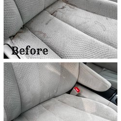 Jr’s AutoSpa - 10+ year-old tough stains were mostly removed!