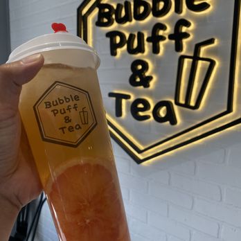 Bubble Puff & Tea - Honey grapefruit tea. Yum! - Bubble Tea Near Me - Pasadena, California