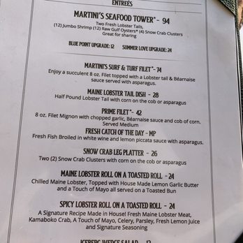 Martini's - Menu - Seafood Near Me - Fredericksburg, Texas Martini's - Menu - Seafood Near Me - Fredericksburg, Texas