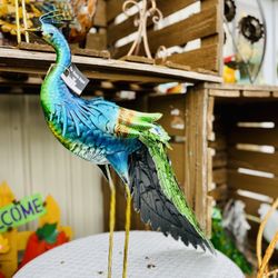 The Rustic Depot - Peacock metal garden decor