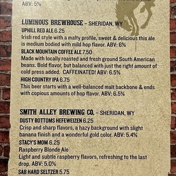 Powder River Pizza - Local beer list - Pizza Near Me - Sheridan, Wyoming