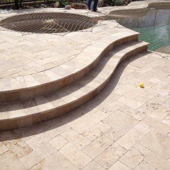Agape Turf - After travertine- paver and pool coping installed - Landscaping Near Me - Peoria, Arizona Agape Turf - After travertine- paver and pool coping installed - Landscaping Near Me - Peoria, Arizona