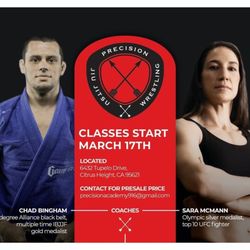 Coaches Chad Bingham and Sara McMann