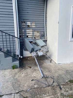 Power Down - Torn down by a truck Power Down - Torn down by a truck