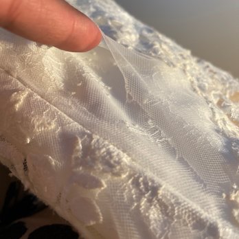 The Bridal Vault - Tears in dress made by seamstress - Bridal Near Me - Jamestown, California The Bridal Vault - Tears in dress made by seamstress - Bridal Near Me - Jamestown, California