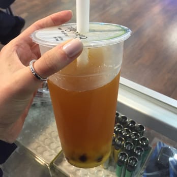 Something Sweet - Passion bubble tea with mango stars - Ice Cream & Frozen Yogurt Near Me - Staten Island, New York